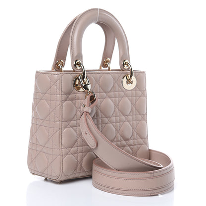 Christian Dior Lambskin Cannage Small Lucky Badges My Lady Dior Taupe 3 of 13