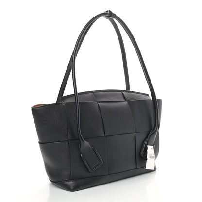 Bottega Veneta Grained Calfskin Maxi Intrecciato Medium Arco Black 3 of 11