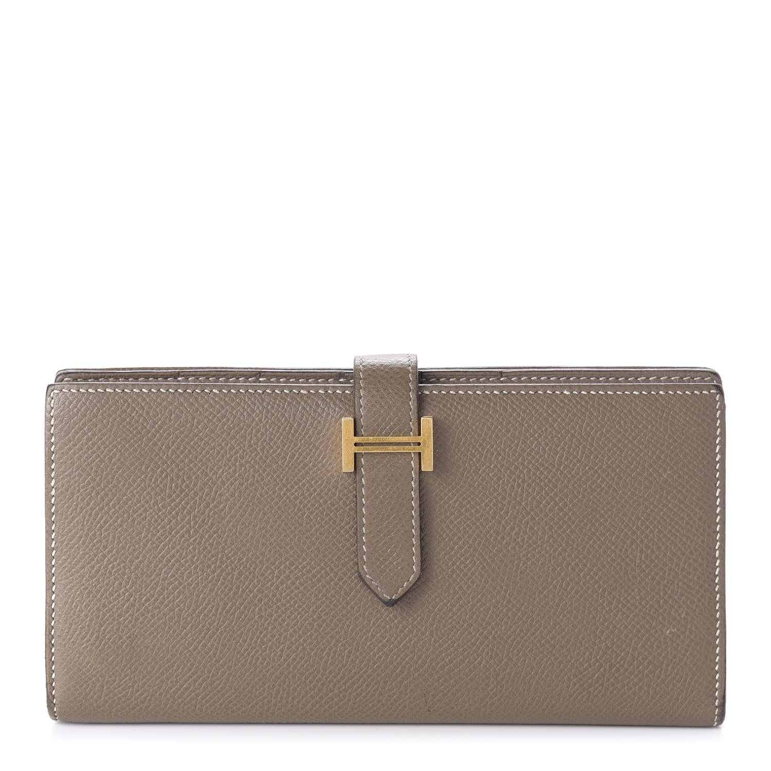 Hermes Epsom Bearn Gusset Wallet Etoupe 1 of 9