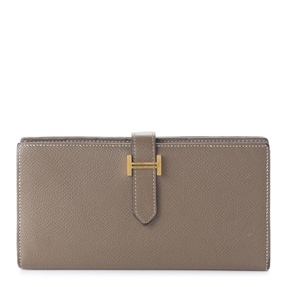 Hermes Epsom Bearn Gusset Wallet Etoupe 1 of 9