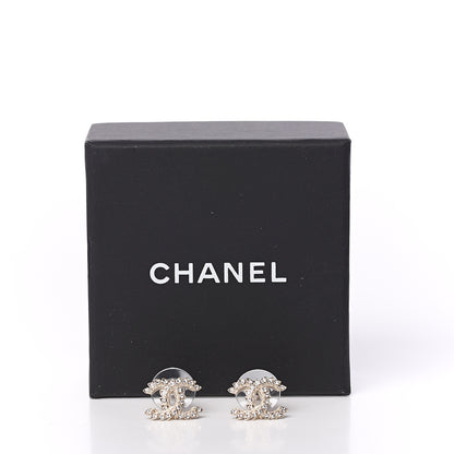 Chanel Strass Crystal Dazzling Wheat CC Earrings Gold 4 of 4