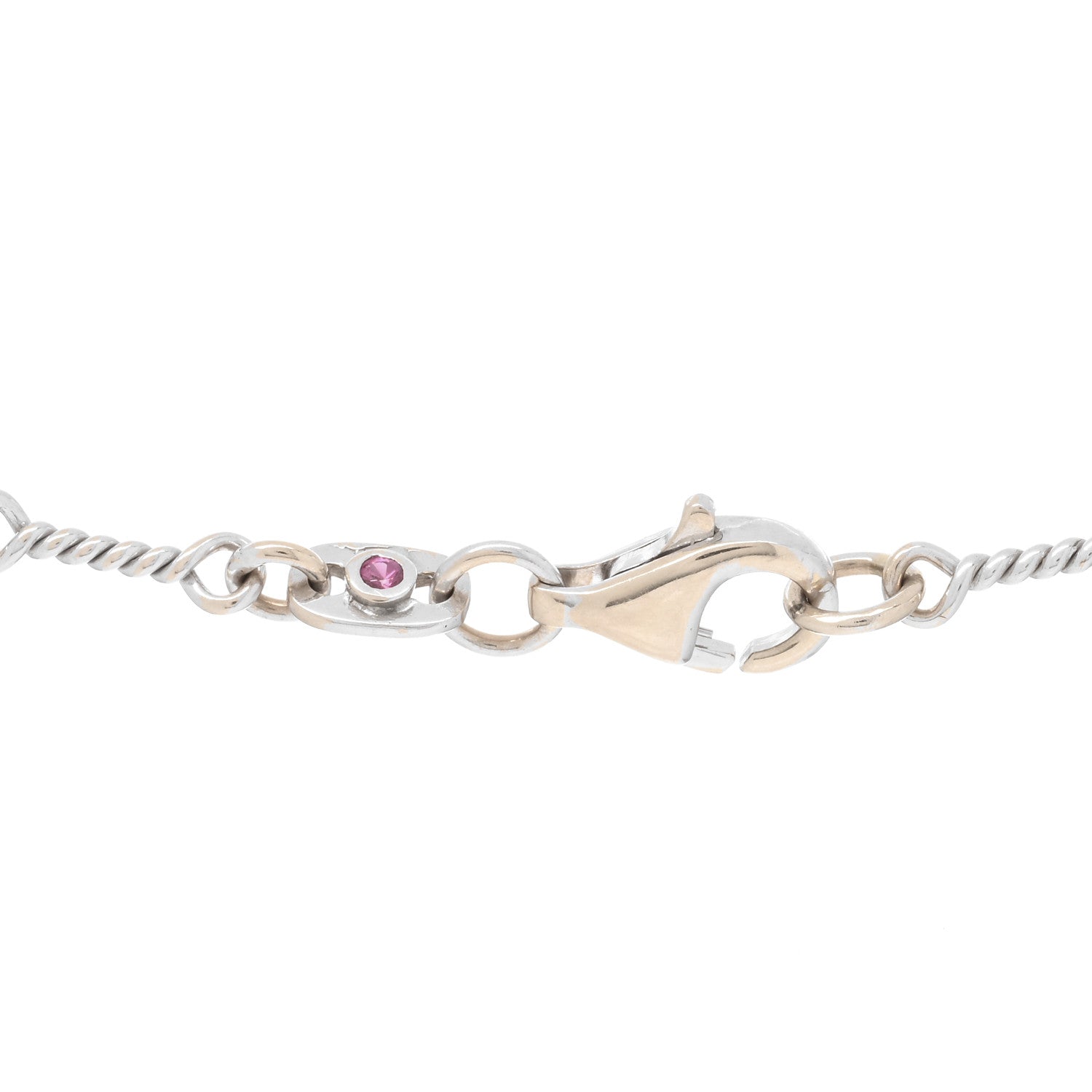 Roberto Coin 18K White Gold Diamond By the Inch Seven Station Dog Bone Necklace 3 of 3