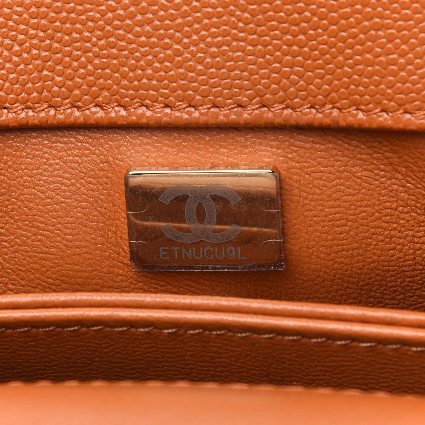 Caviar Quilted Mini Coco Handle Flap Light Brown