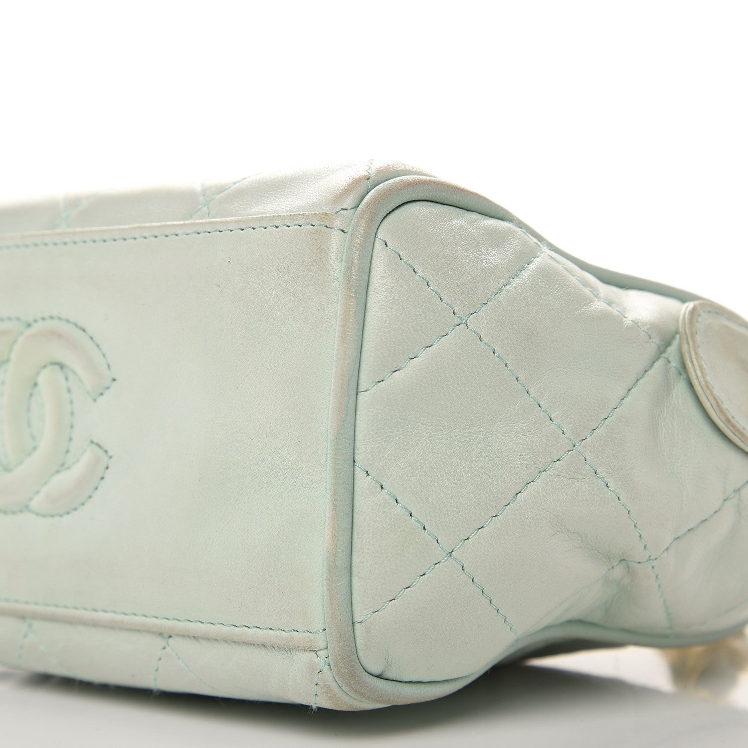 Chanel Lambskin Quilted Small Shoulder Bag Light Green 11 of 16
