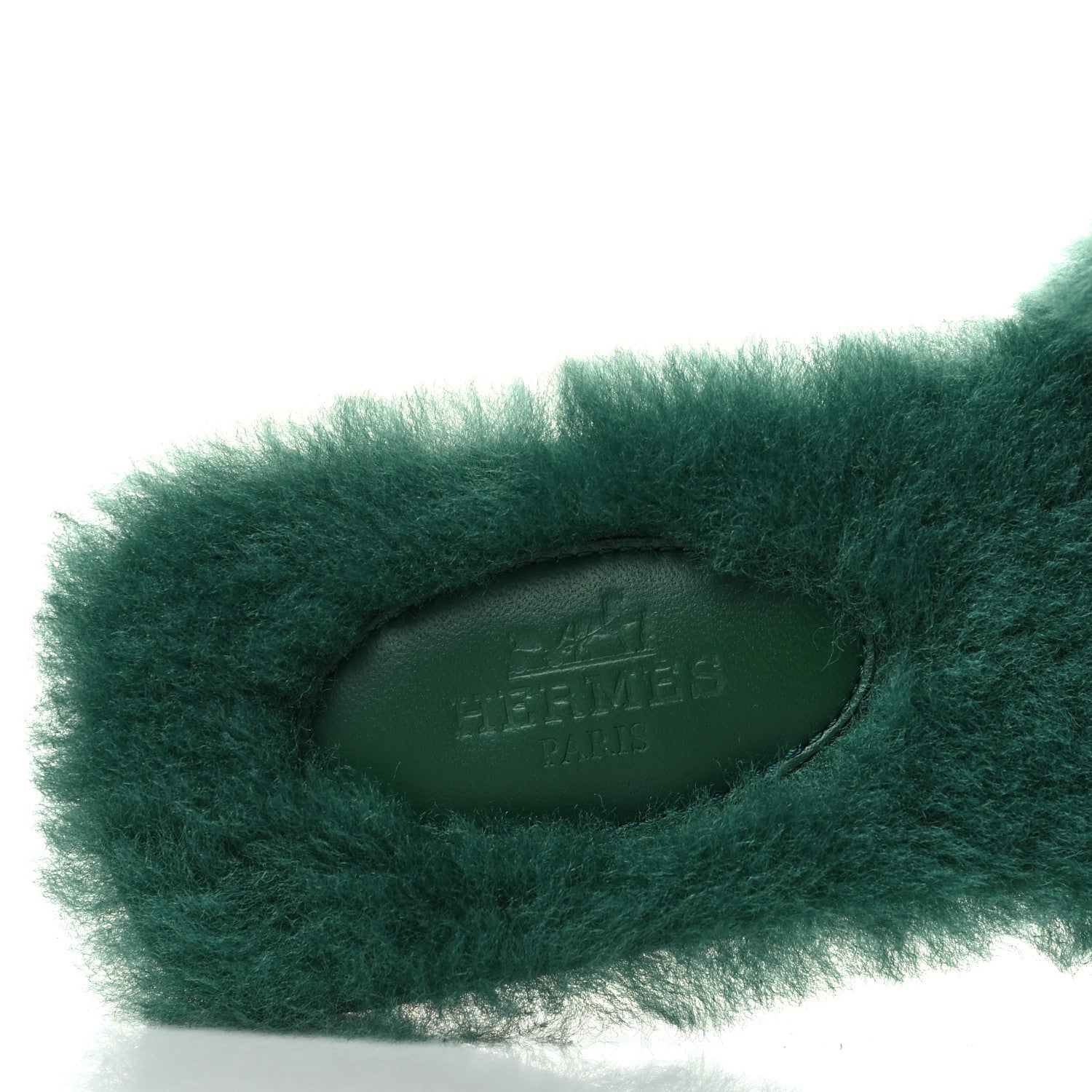 Hermes Woolskin Oran Sandals 36 Vert Anglais 7 of 8