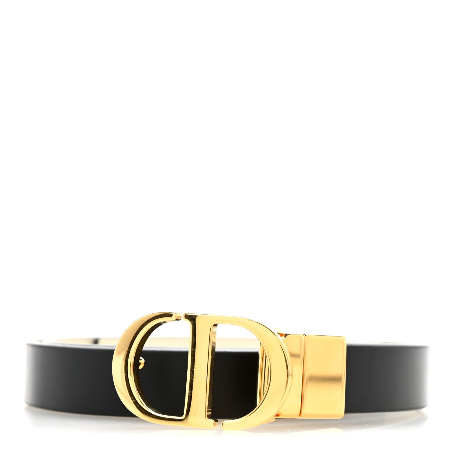 Christian Dior Calfskin 30 Montaigne Reversible Belt  80 32 Black Multicolor 1 of 6