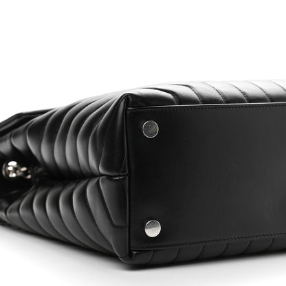 Saint Laurent Calfskin Y Quilted Monogram Large Loulou Chain Satchel Black 13 of 16