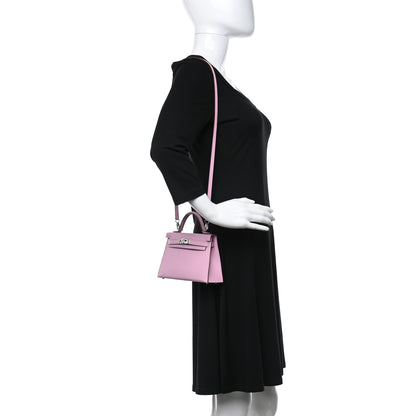 Hermes Epsom Mini Kelly Sellier 20 Mauve Sylvestre 2 of 11