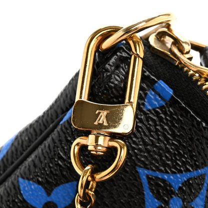 Louis Vuitton Colored Monogram Mini Pochette Accessories Blue Black 8 of 9