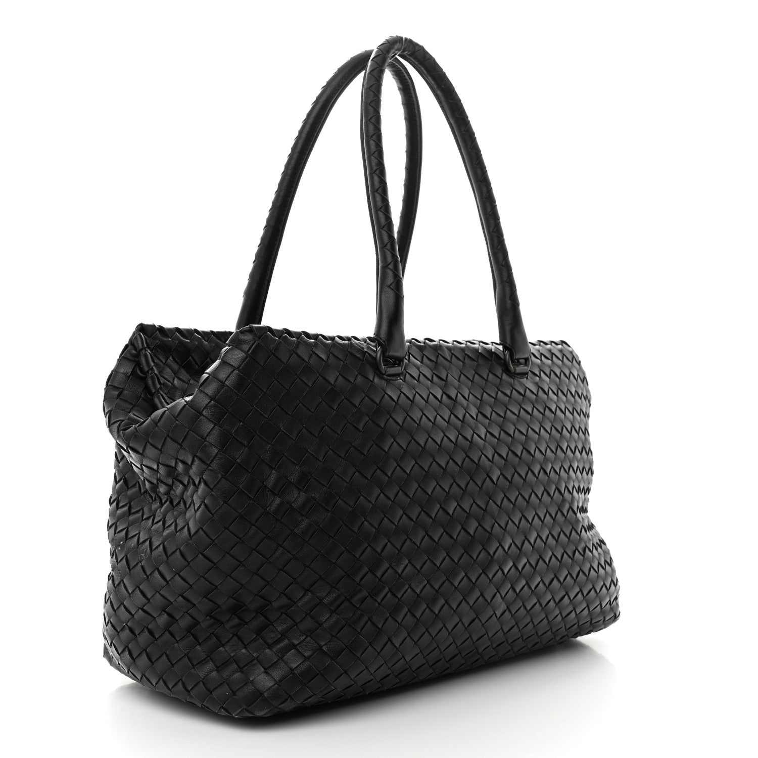 Bottega Veneta Nappa Intrecciato Ayers Brick Tote Black 3 of 15