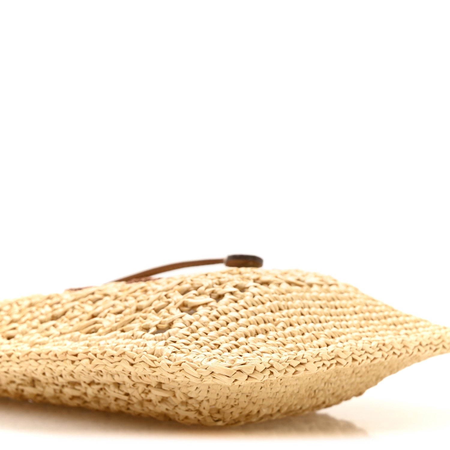 Miu Miu Raffia Crochet Drawstring Pouch Naturale Cognac 8 of 9