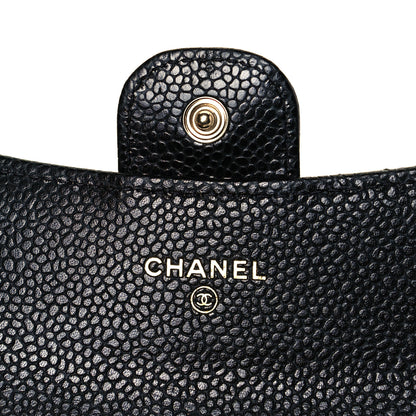 Chanel Caviar Quilted Flap Card Holder Wallet Black 10 of 16