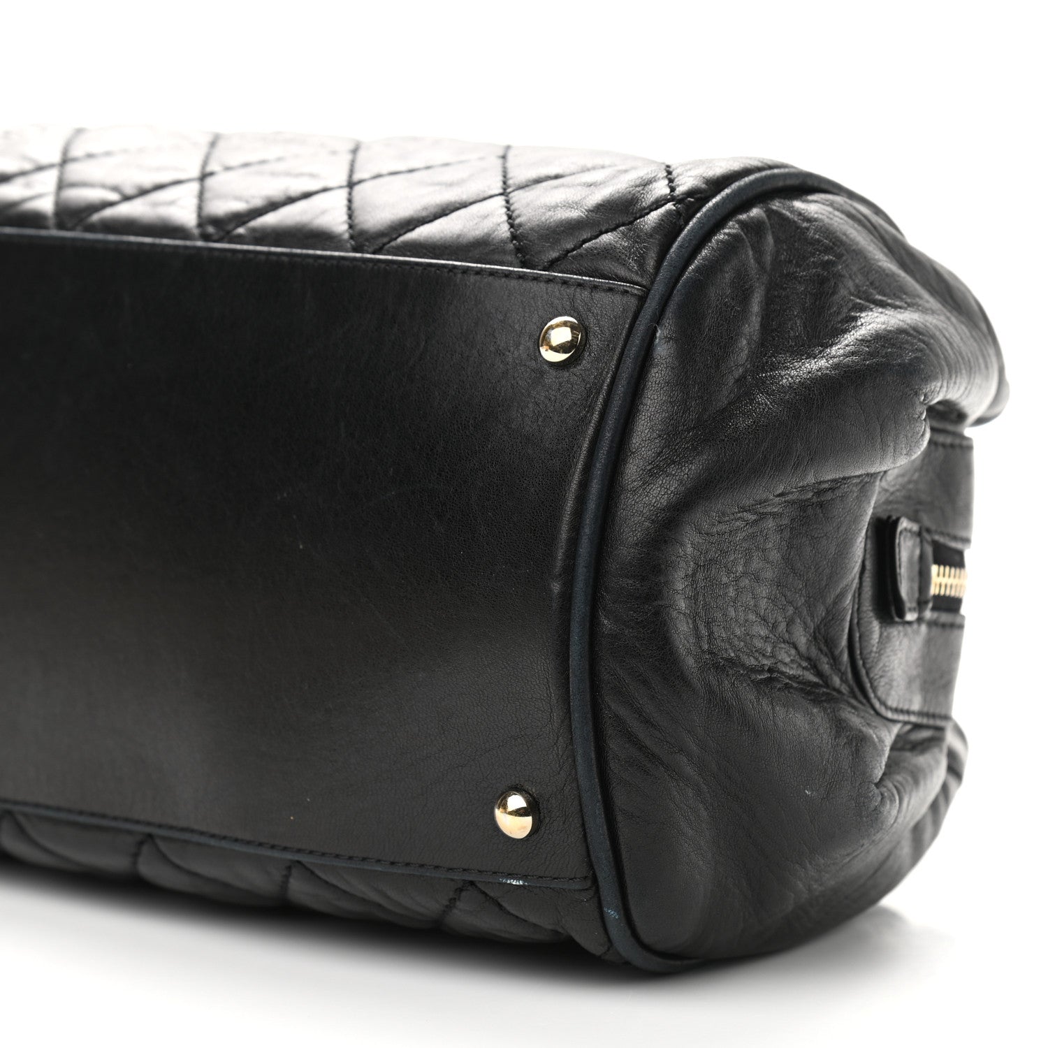 Chanel Distressed Lambskin Lady Braid Bowler Black 9 of 9