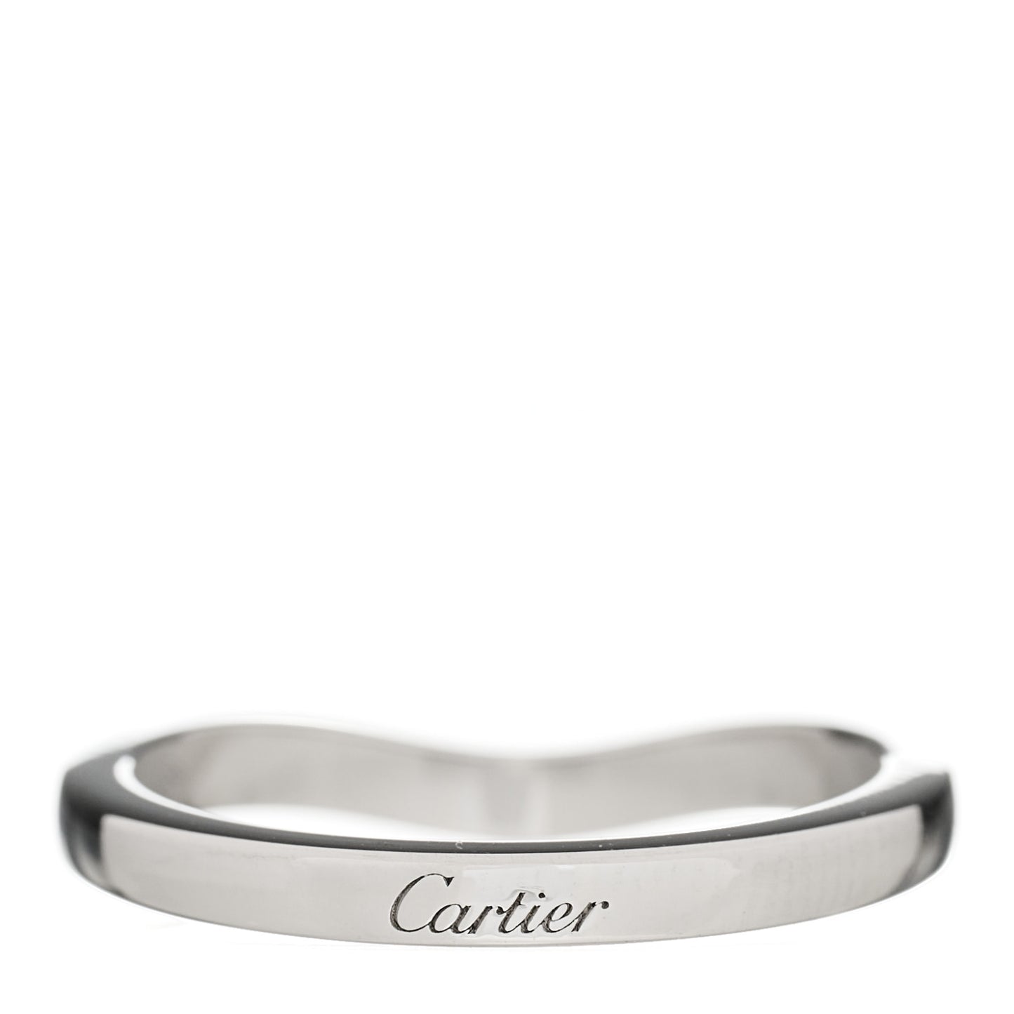 Platinum 2mm Ballerine Curved Wedding Band Ring 47 4