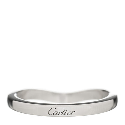Cartier Platinum 2mm Ballerine Curved Wedding Band Ring 47 4 2 of 4