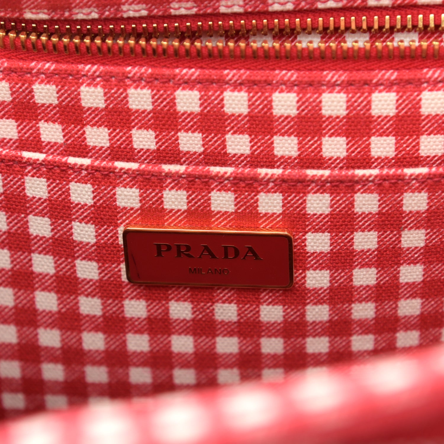 Prada Canapa Small Logo Tote Rosso 6 of 14