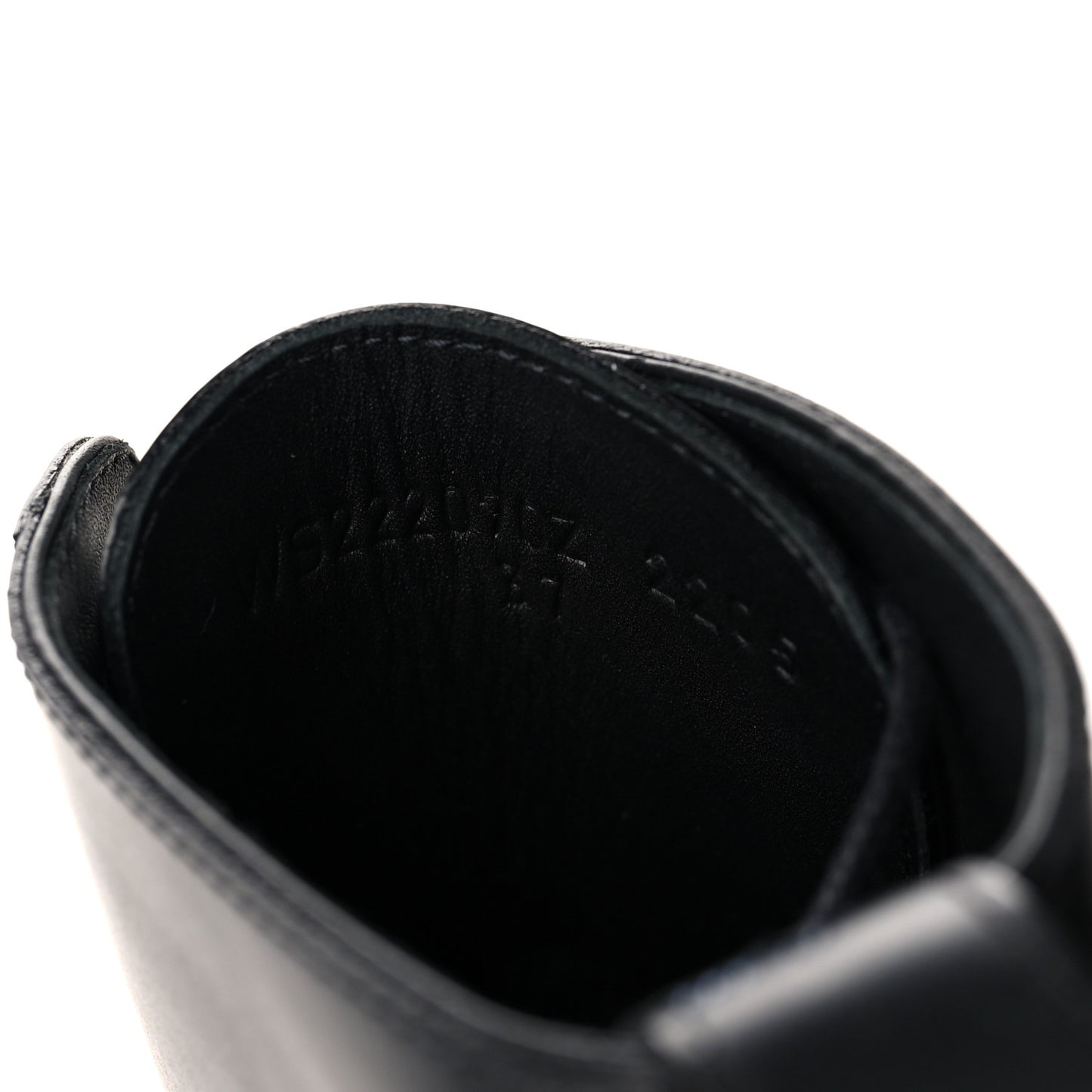 Glossed Calfskin Funk Ankle Boots 37 Black