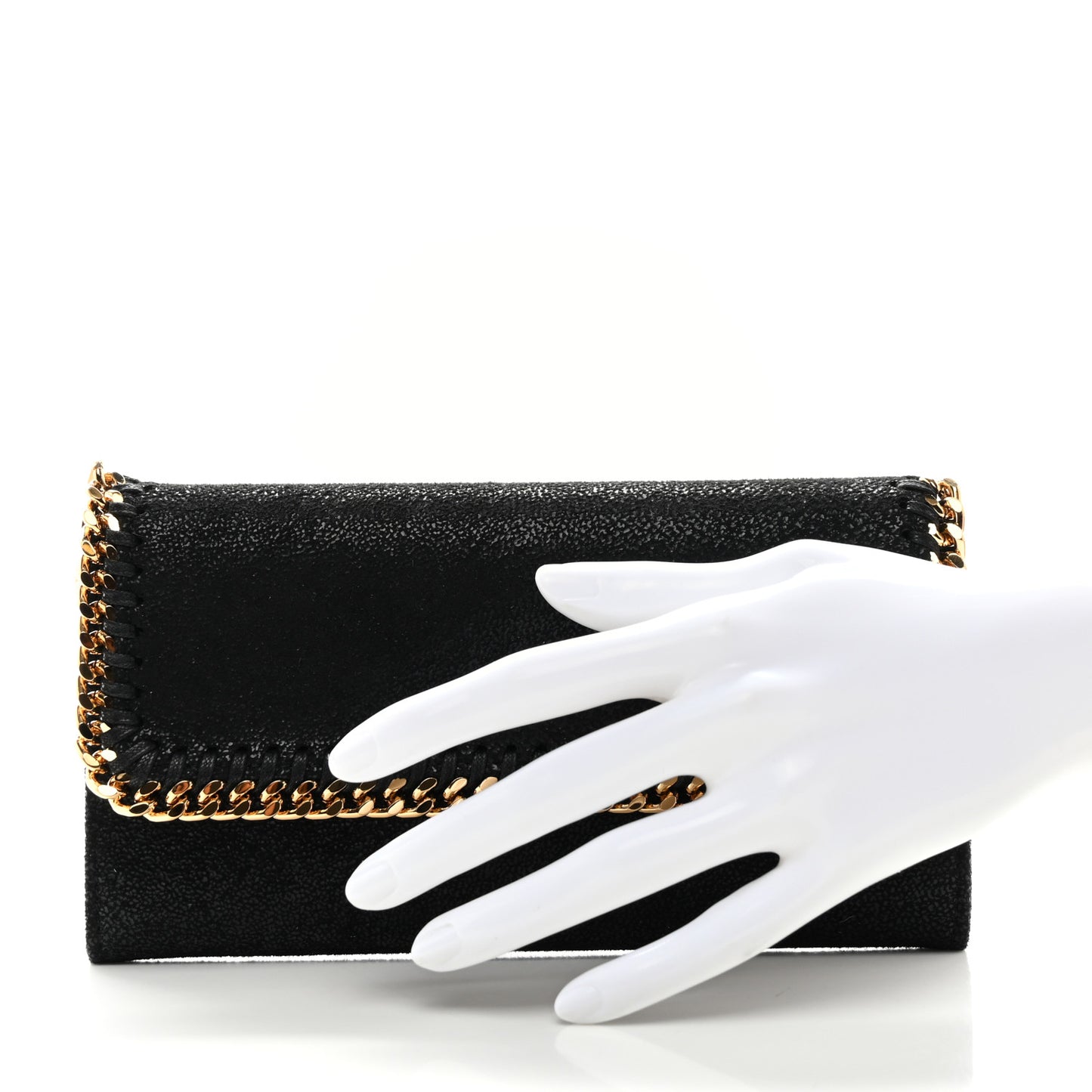 Shaggy Deer Falabella Flap Wallet Black
