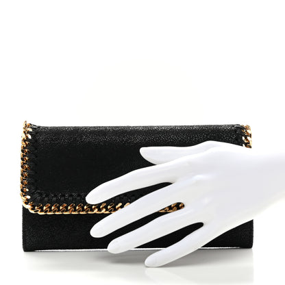 Stella McCartney Shaggy Deer Falabella Flap Wallet Black 2 of 6