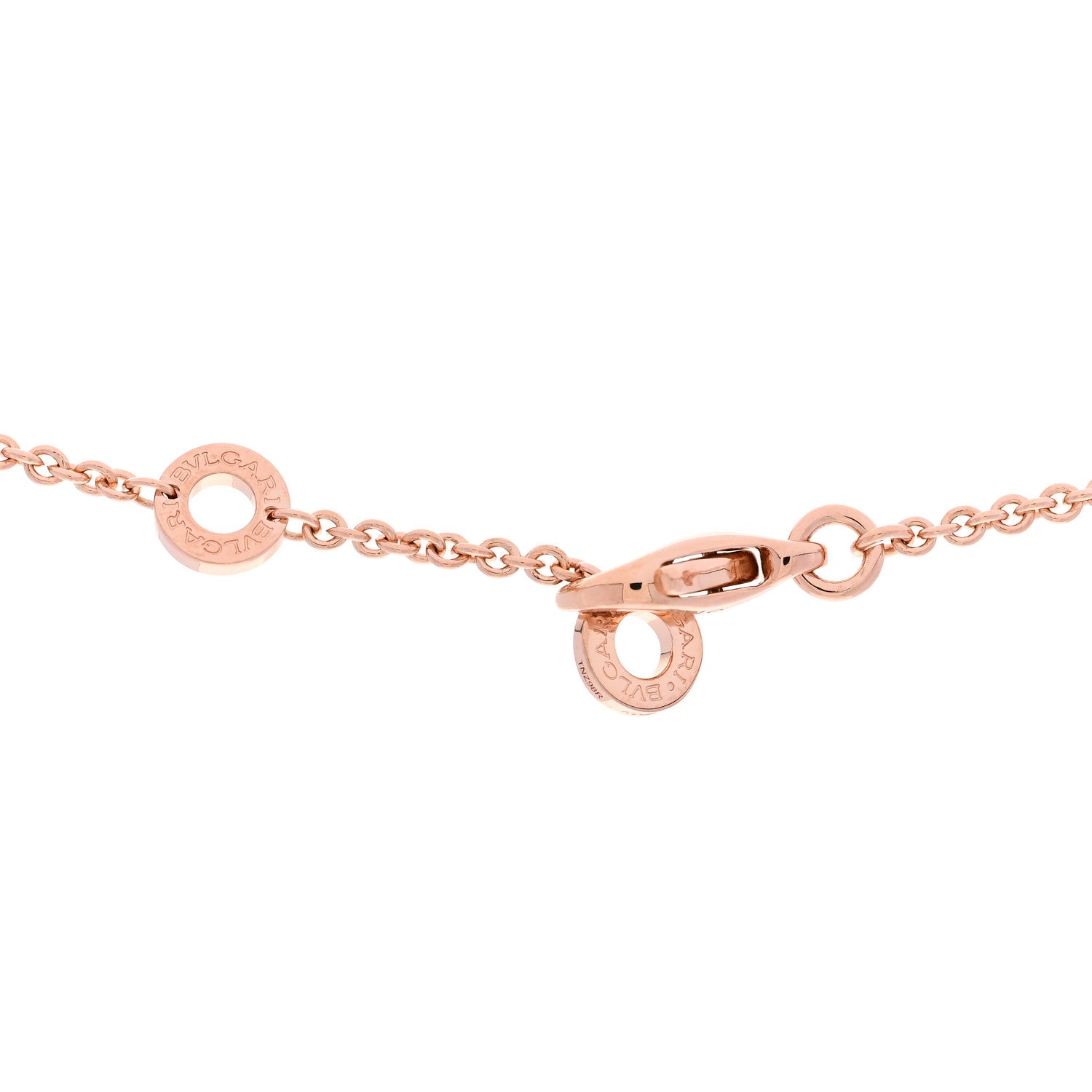 Bulgari 18K Rose Gold Diamond BVLGARI BVLGARI Open Work Pendant Necklace 4 of 7
