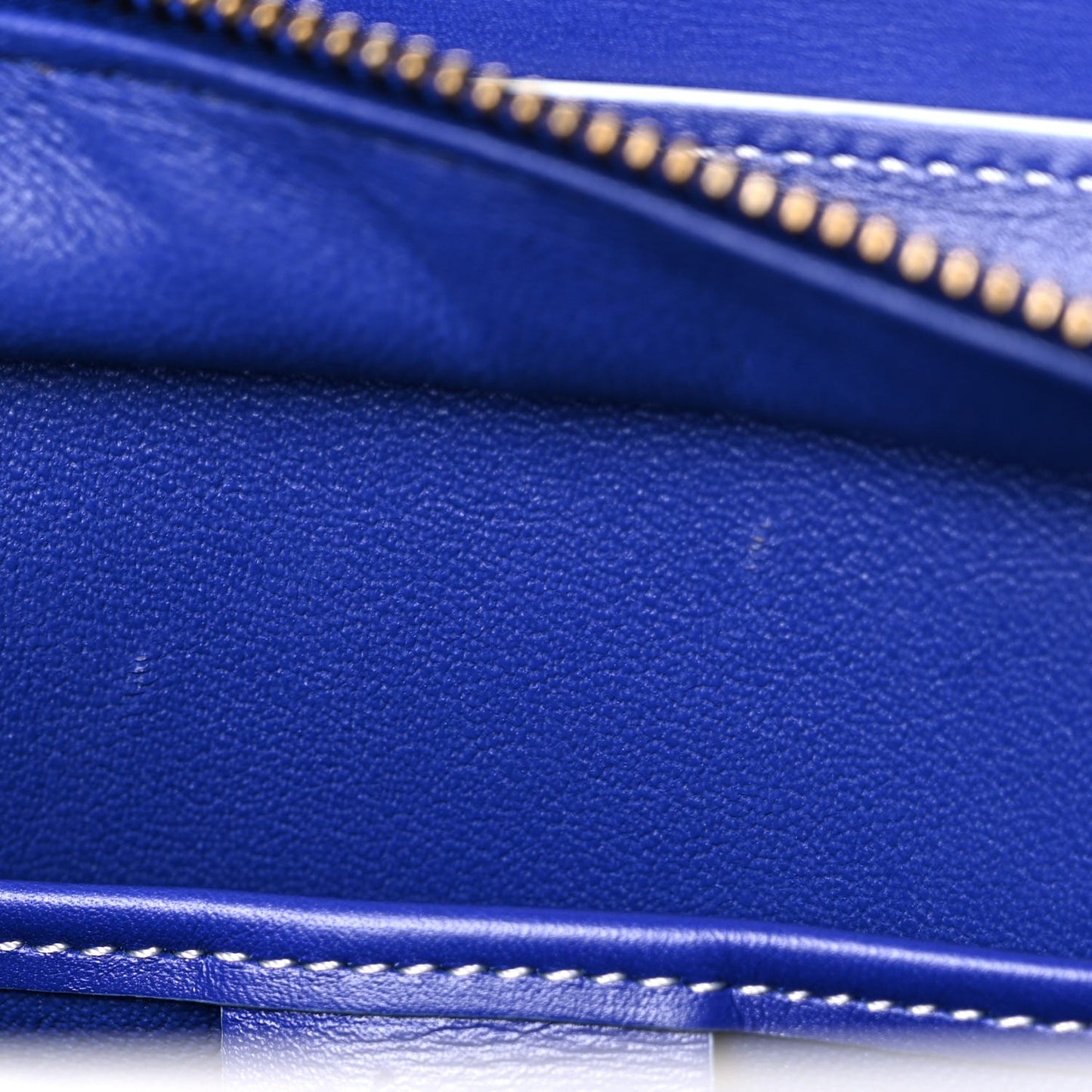 Satin Calfskin Nano Debossed Luggage Inky Blue