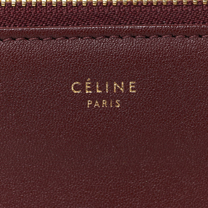 Celine Smooth Lambskin Small Trio Crossbody Bag Burgundy 10 of 12
