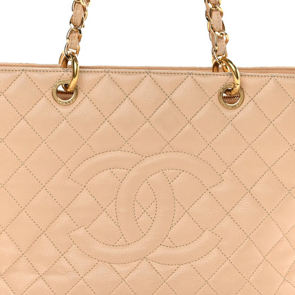 Chanel Caviar Quilted Grand Shopping Tote GST Beige Clair 8 of 14