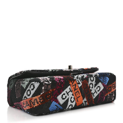 Chanel Sequin Logo Small Flap Ruthenium Multicolor 4 of 11
