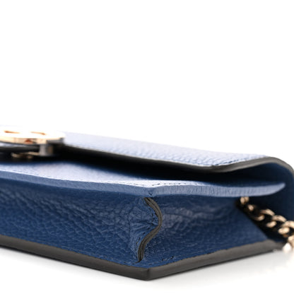 Gucci Dollar Calfskin Interlocking G Chain Wallet Caspian 9 of 10