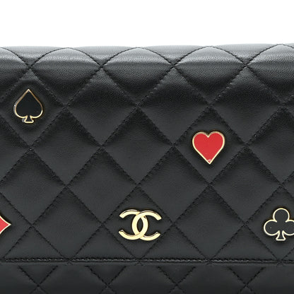 Chanel Lambskin Quilted Enamel Coco Casino Wallet On Chain WOC Black 9 of 11