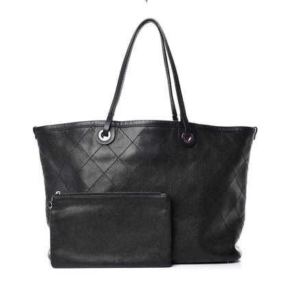 Chanel Grained Calfskin Shopping Fever Tote Black 1 of 17