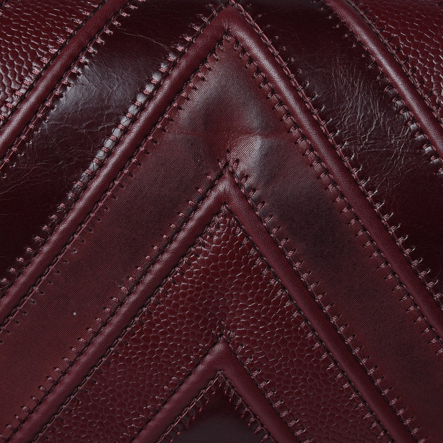 Caviar Suede Calfskin Chevron Medium Boy Flap Burgundy