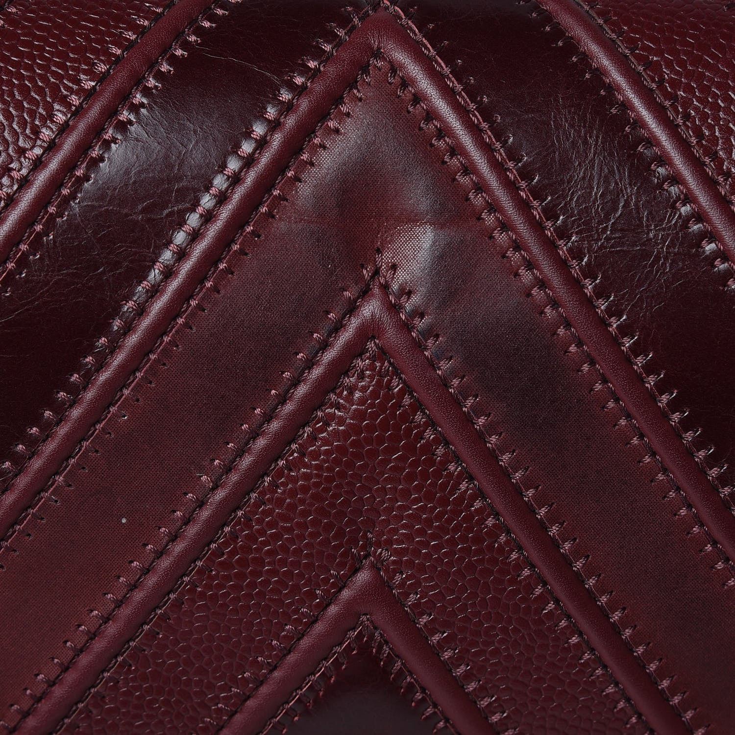 Chanel Caviar Suede Calfskin Chevron Medium Boy Flap Burgundy 11 of 12