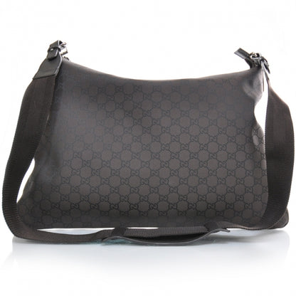Gucci Nylon Monogram Flat Messenger Bag Brown 1 of 9