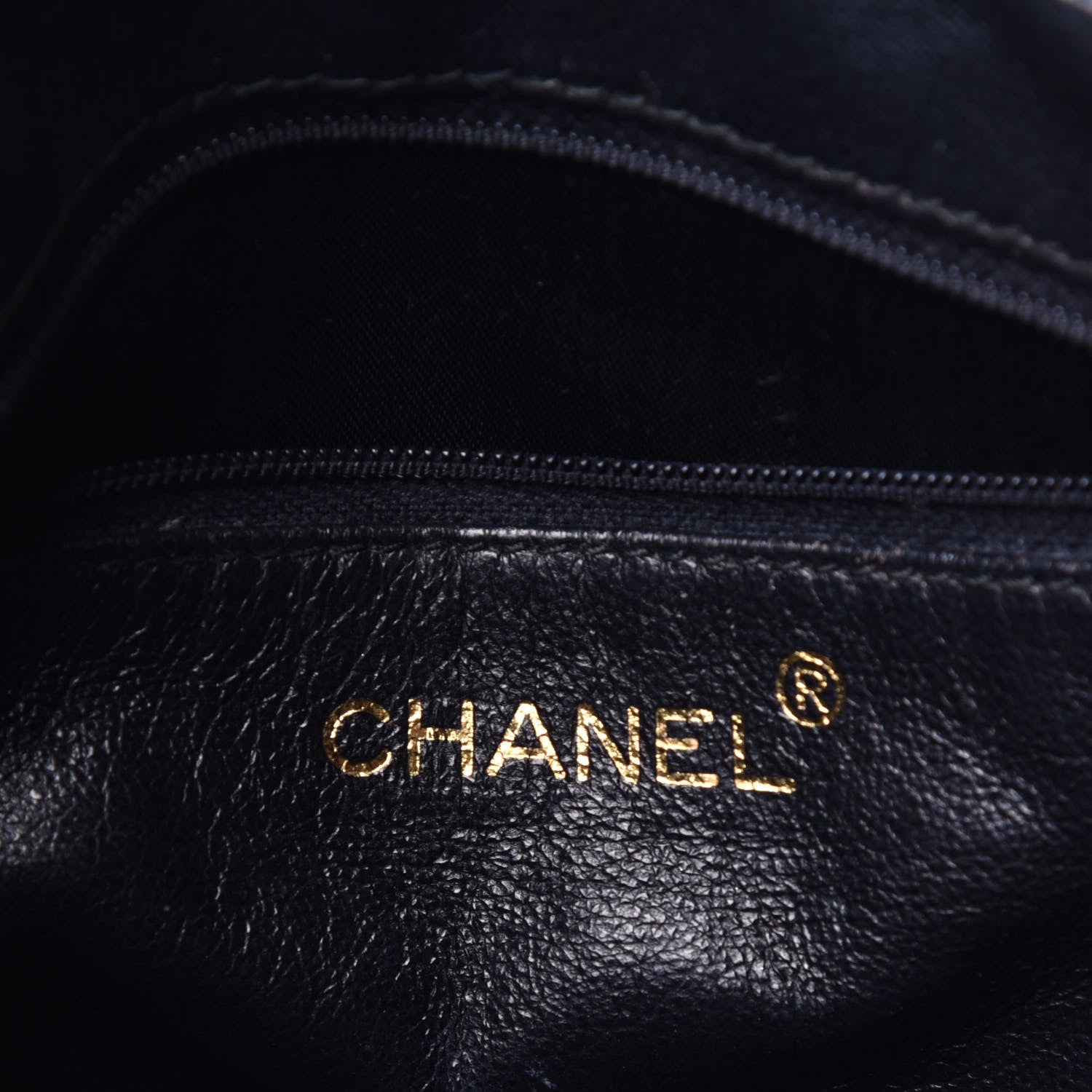 Chanel Lambskin Quilted CC Tassel Camera Case Navy 5 of 8