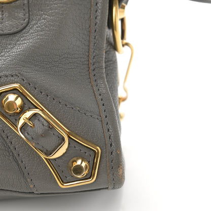 Balenciaga Chevre Gold Metallic Edge Hardware Mini City Gris Acier 11 of 12