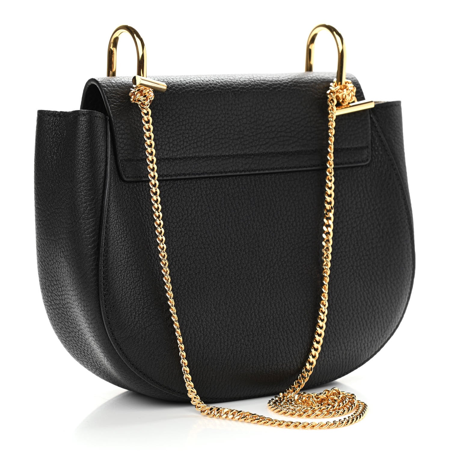 Chloe Grained Lambskin Drew Shoulder Bag Black 3 of 10