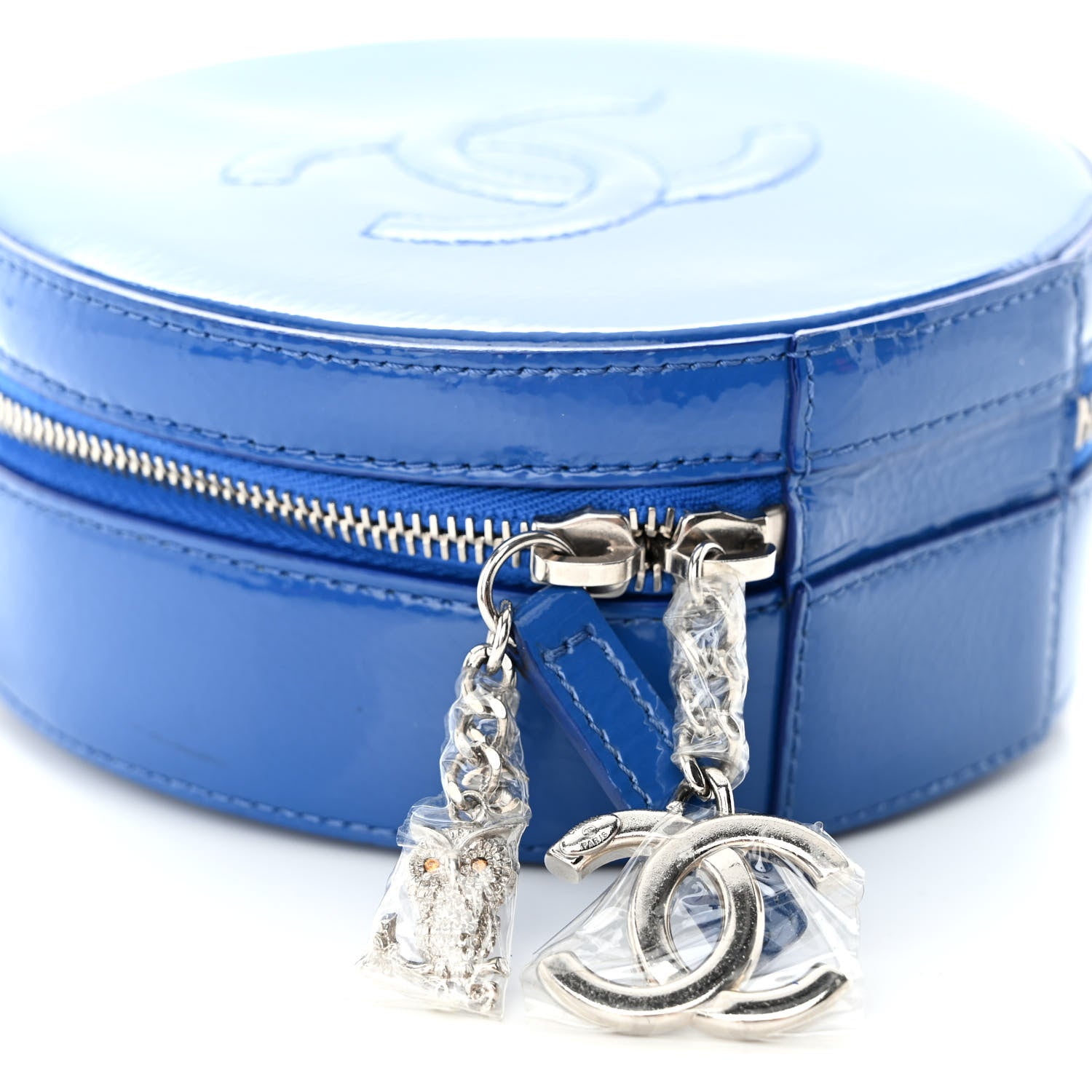 Chanel Patent Round As Earth Evening Bag Blue 9 of 10