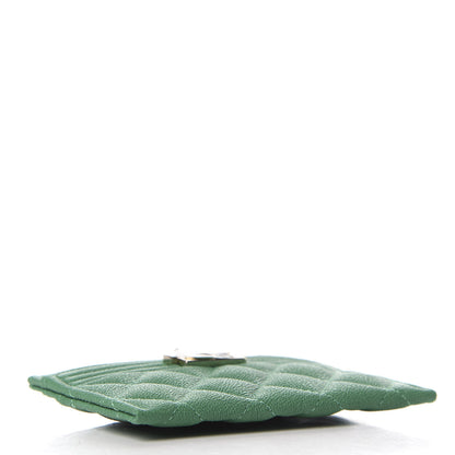 Chanel Caviar Quilted Boy Card Holder Green 4 of 9