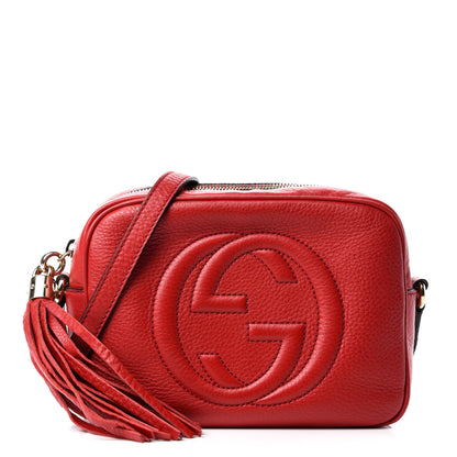 Gucci Pebbled Calfskin Small Soho Disco Bag Vibrant Red 1 of 11