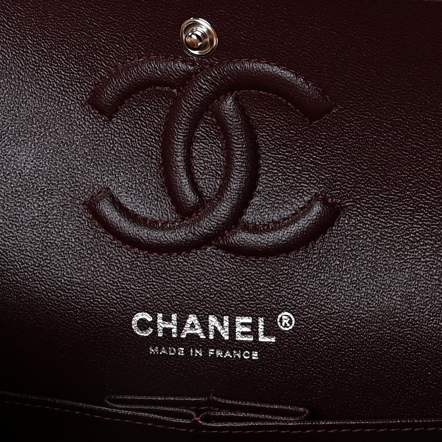 Lambskin Quilted Small Double Flap Black