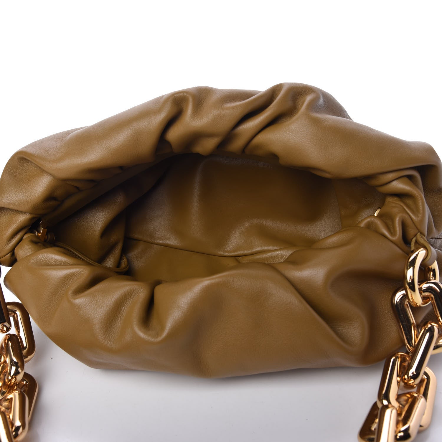 Bottega Veneta Calfskin The Pouch Chain Moutarde 5 of 9