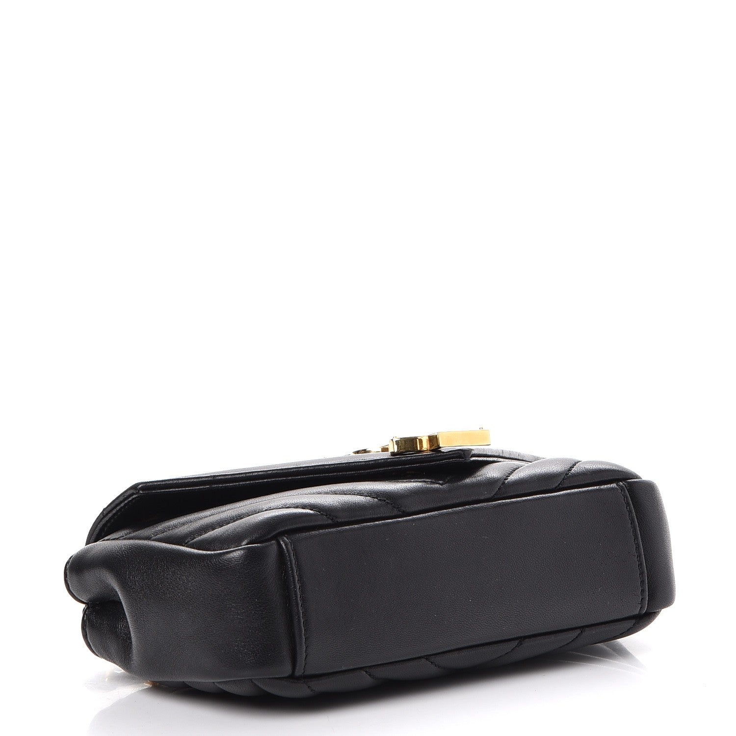 Saint Laurent Calfskin Matelasse Chevron Monogram Classic Baby Chain Bag Black 5 of 10