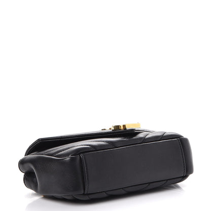 Saint Laurent Calfskin Matelasse Chevron Monogram Classic Baby Chain Bag Black 5 of 10