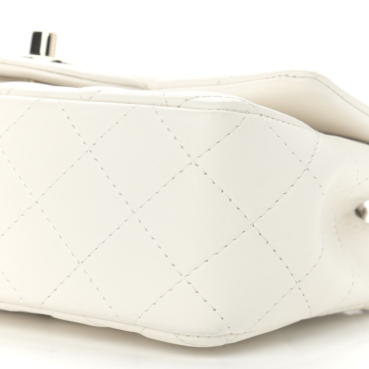 Chanel Lambskin Quilted Mini Rectangular Flap White 9 of 11