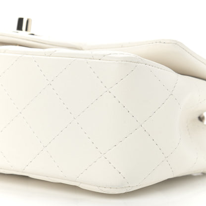 Chanel Lambskin Quilted Mini Rectangular Flap White 9 of 11