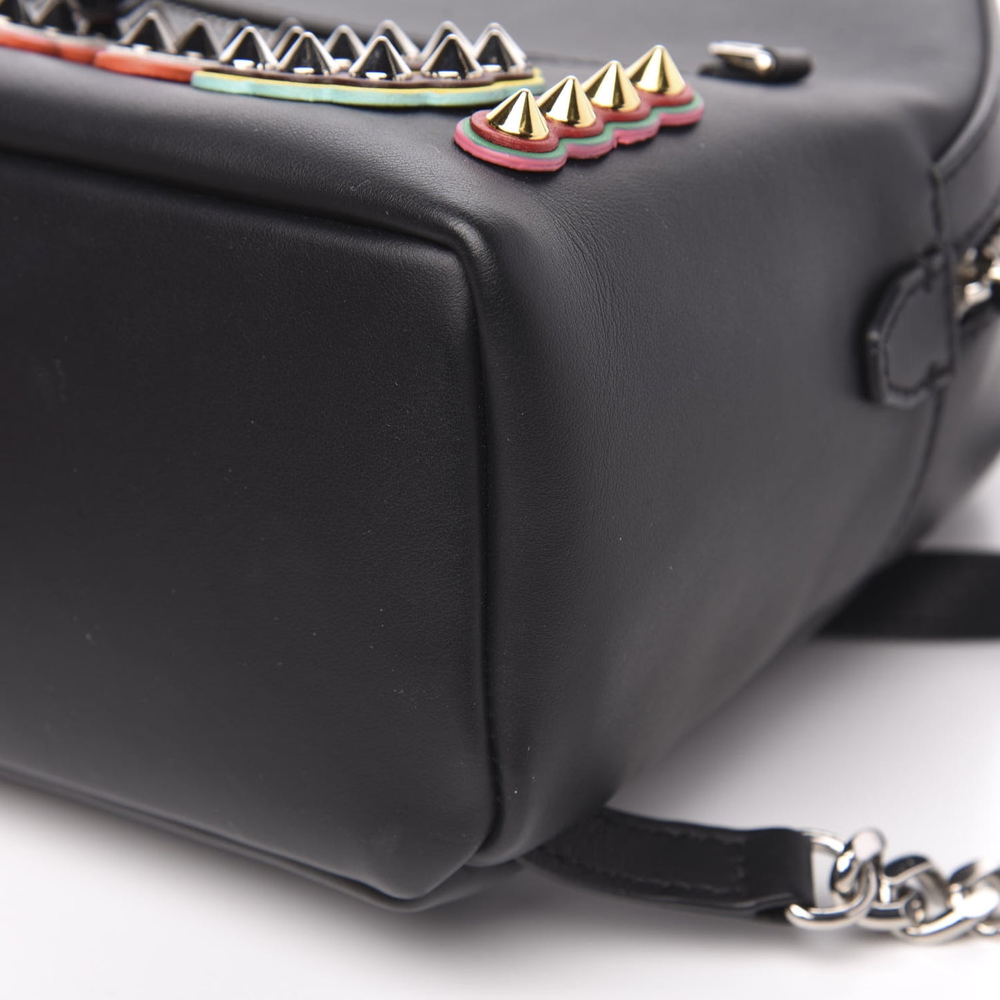 Vitello Century Fun Fair Metal Studded Mini Backpack Black Multicolor
