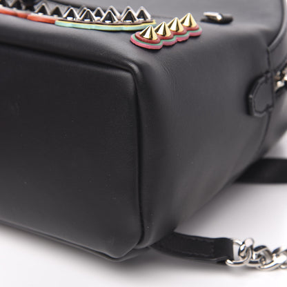 Fendi Vitello Century Fun Fair Metal Studded Mini Backpack Black Multicolor 8 of 10