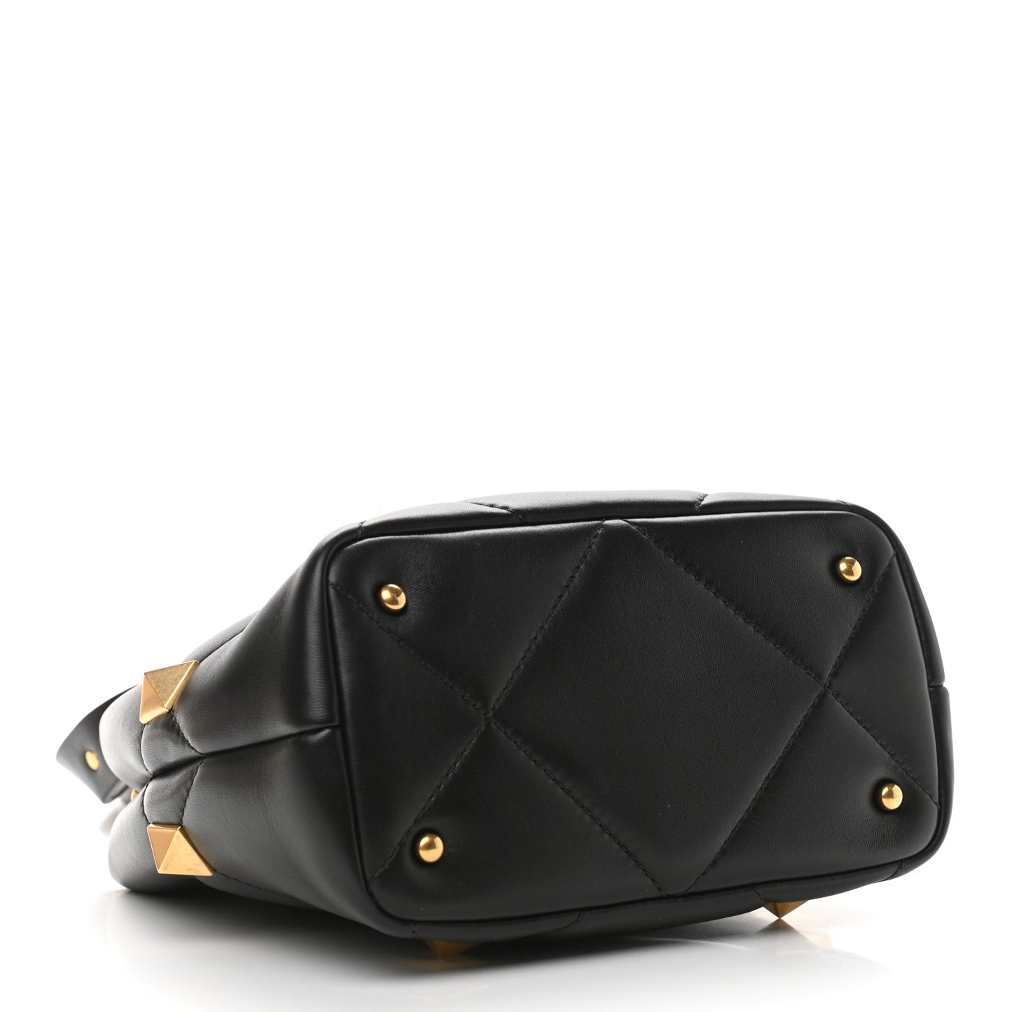 Nappa Small Roman Stud The Handle Bag Black