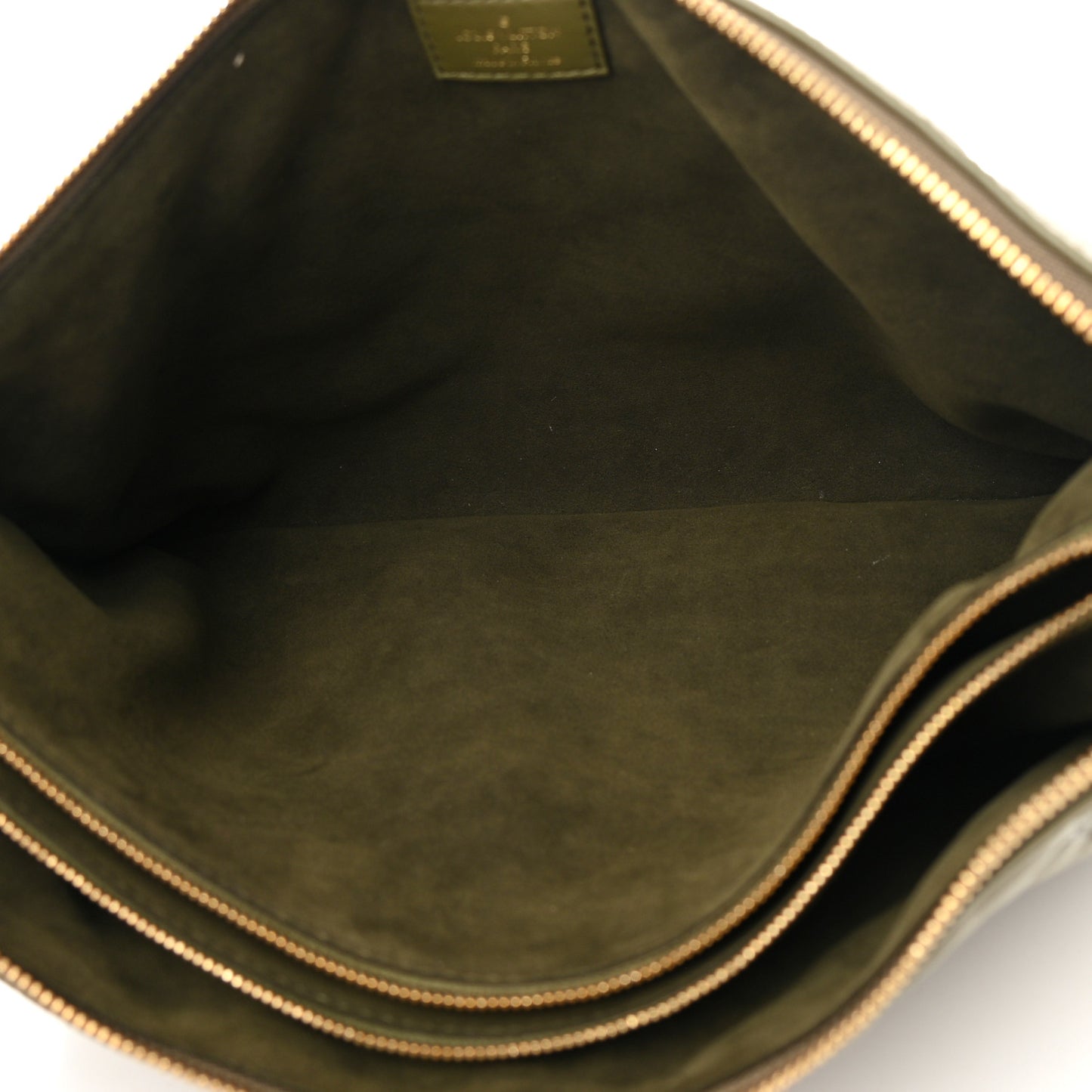 Lambskin Embossed Monogram Coussin MM Khaki